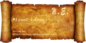 Mizsei Edina névjegykártya